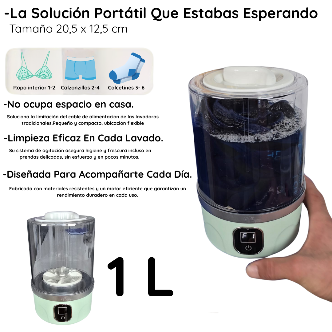 Mini Lavadora Portátil de Ropa Interior 1L